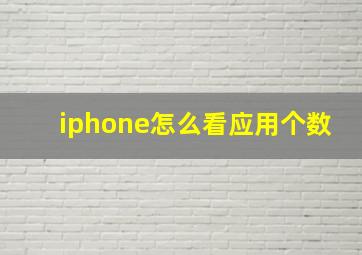 iphone怎么看应用个数