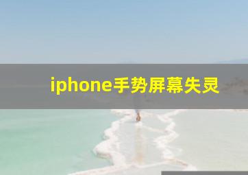 iphone手势屏幕失灵