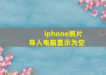 iphone照片导入电脑显示为空