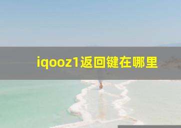 iqooz1返回键在哪里