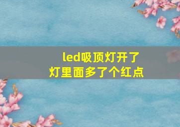 led吸顶灯开了灯里面多了个红点