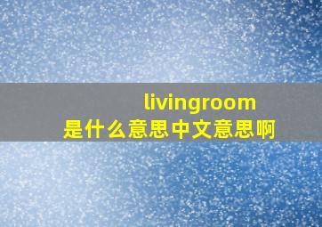 livingroom是什么意思中文意思啊