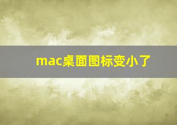 mac桌面图标变小了