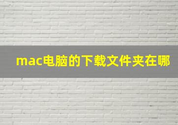 mac电脑的下载文件夹在哪