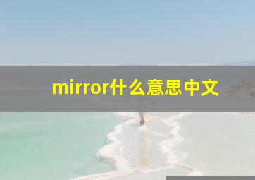 mirror什么意思中文