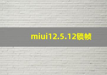 miui12.5.12锁帧