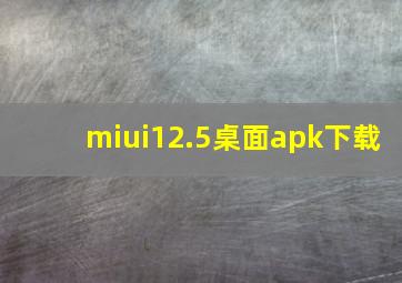 miui12.5桌面apk下载