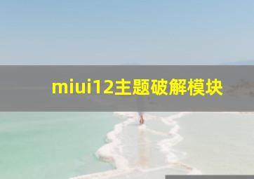 miui12主题破解模块