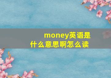 money英语是什么意思啊怎么读