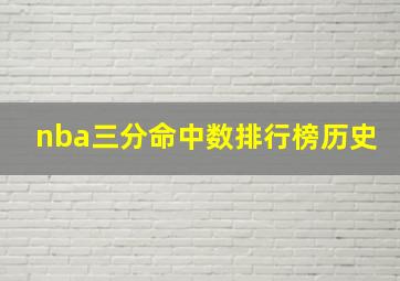 nba三分命中数排行榜历史