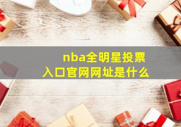 nba全明星投票入口官网网址是什么