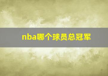 nba哪个球员总冠军