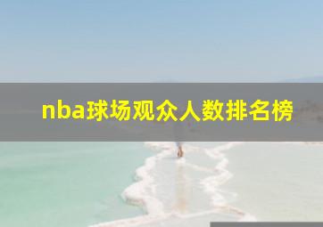 nba球场观众人数排名榜