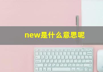 new是什么意思呢