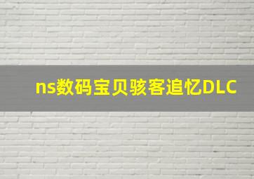 ns数码宝贝骇客追忆DLC