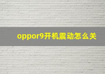 oppor9开机震动怎么关