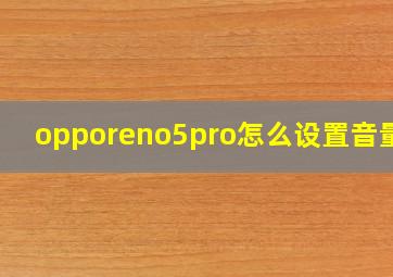 opporeno5pro怎么设置音量键