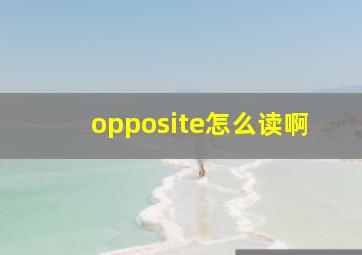 opposite怎么读啊