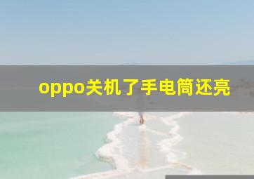 oppo关机了手电筒还亮