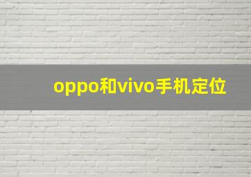 oppo和vivo手机定位