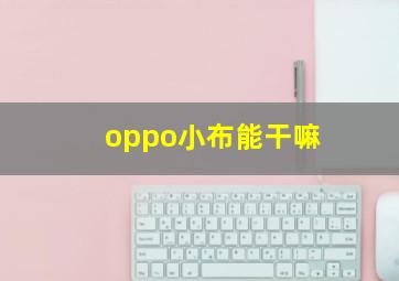 oppo小布能干嘛