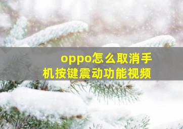 oppo怎么取消手机按键震动功能视频