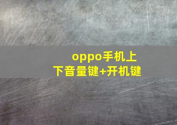 oppo手机上下音量键+开机键