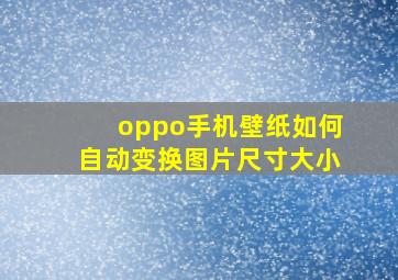 oppo手机壁纸如何自动变换图片尺寸大小