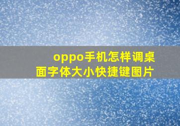 oppo手机怎样调桌面字体大小快捷键图片