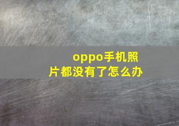 oppo手机照片都没有了怎么办