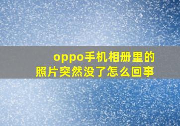 oppo手机相册里的照片突然没了怎么回事