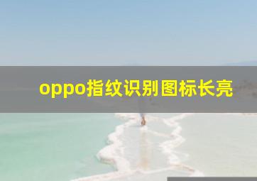 oppo指纹识别图标长亮