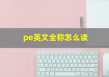 pe英文全称怎么读