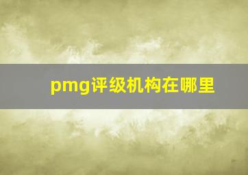 pmg评级机构在哪里