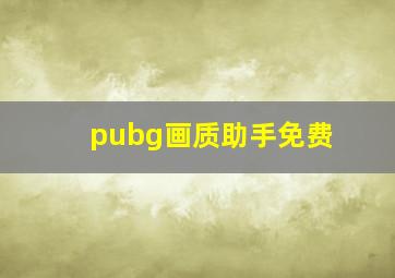 pubg画质助手免费