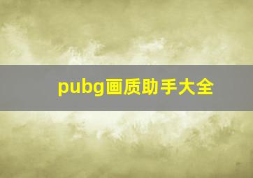 pubg画质助手大全