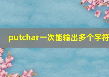 putchar一次能输出多个字符