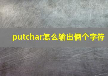 putchar怎么输出俩个字符