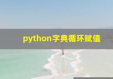 python字典循环赋值