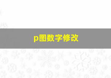 p图数字修改