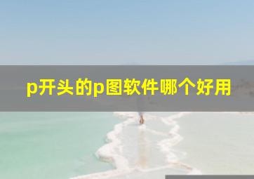 p开头的p图软件哪个好用