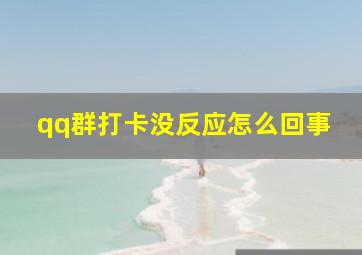 qq群打卡没反应怎么回事