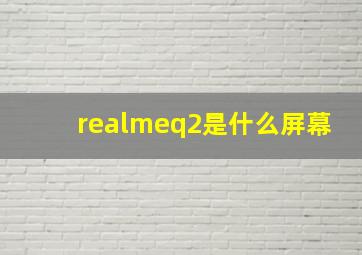 realmeq2是什么屏幕