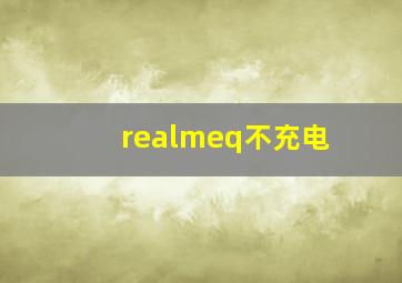 realmeq不充电