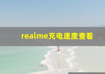 realme充电速度查看