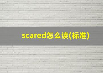 scared怎么读(标准)