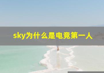 sky为什么是电竞第一人