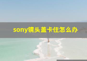 sony镜头盖卡住怎么办