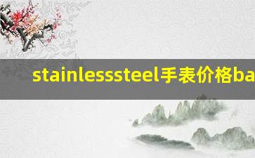 stainlesssteel手表价格back