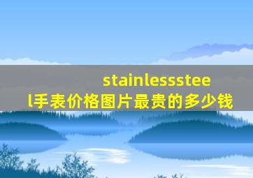 stainlesssteel手表价格图片最贵的多少钱